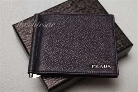 prada wallet glossy leather mens wallet|prada wallet with money clip.